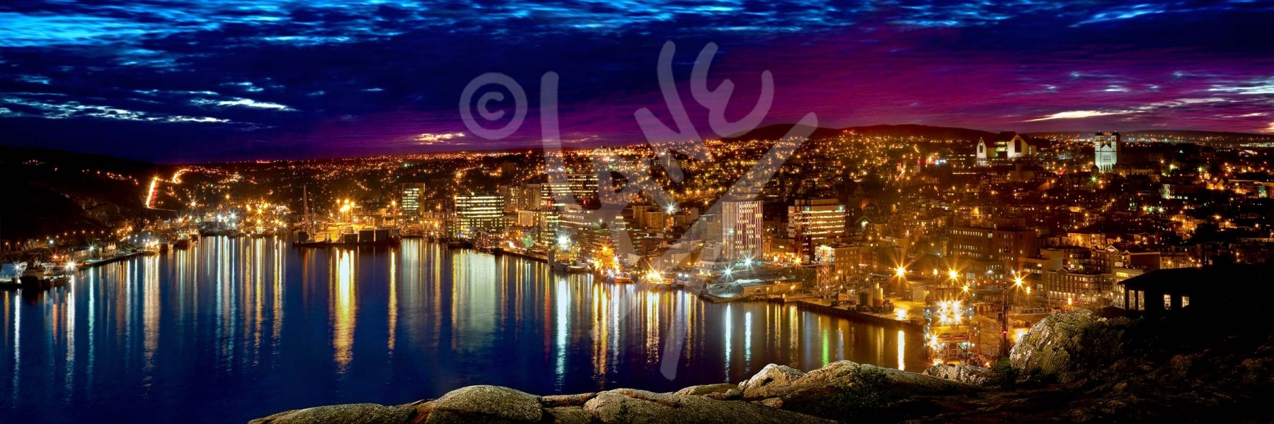 St. John's at night